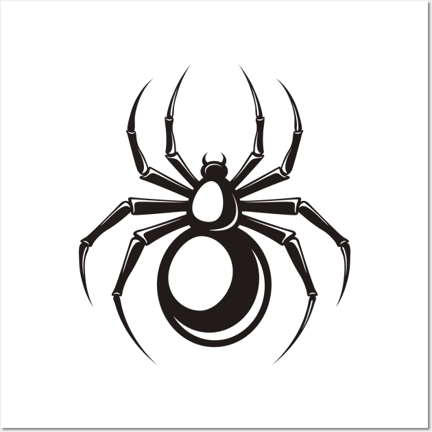 spider black Wall Art by mkstore2020